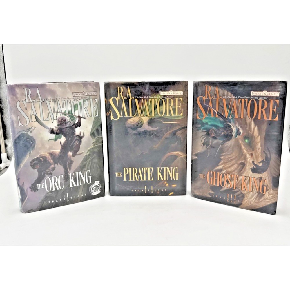 RA Salvatore Transitions Trilogy HC Volumes 1-3 1st Ed/1st Print Ex-Lib